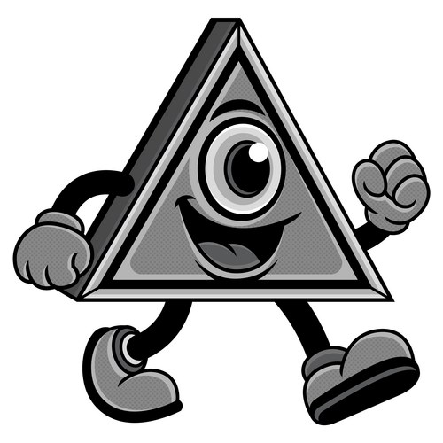 Retro Illuminati Cartoon Mascot Vector Image