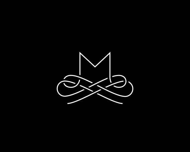 Elegant Monogram Letter M Logo vector image