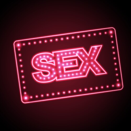 sex shop neon sign vector image vector image