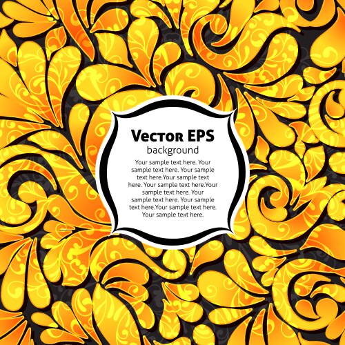 Gold pattern with birds Royalty Free Vector Image