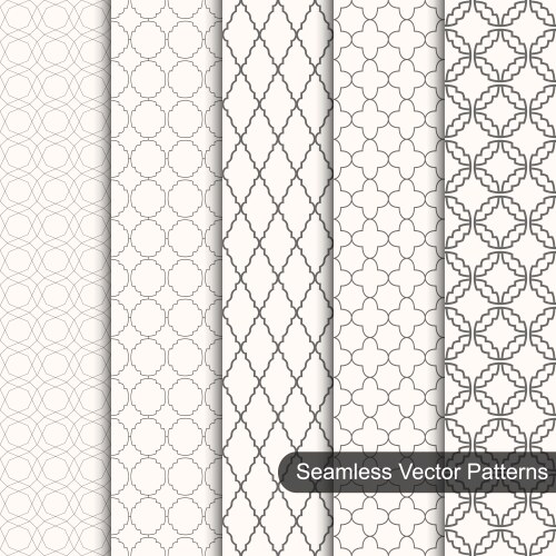 Seamless ornament patterns Royalty Free Vector Image