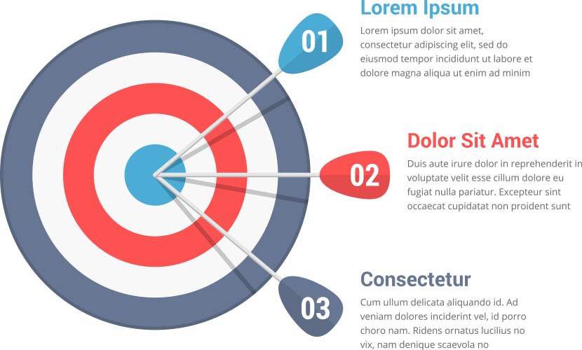 All miss the target goal Royalty Free Vector Image