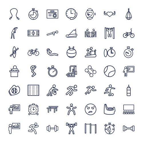 Training icons (37001337) – Free Vector | VectorStock