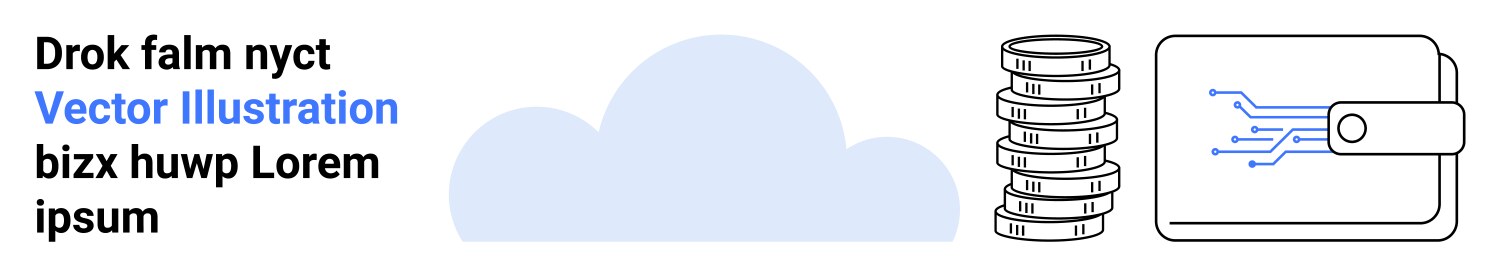 Cloud storage concept with database server stack vector image