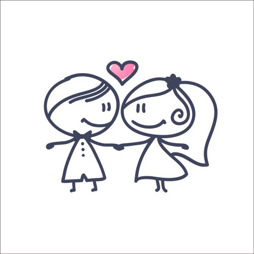 Wedding couple Royalty Free Vector Image - VectorStock