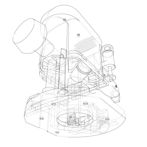 Outline milling machine vector image