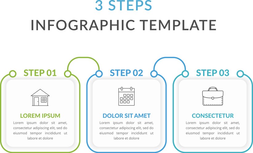 Navigation map infographic 2 steps timeline Vector Image