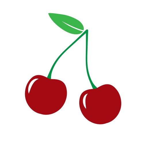 Cherry logo template icon Royalty Free Vector Image