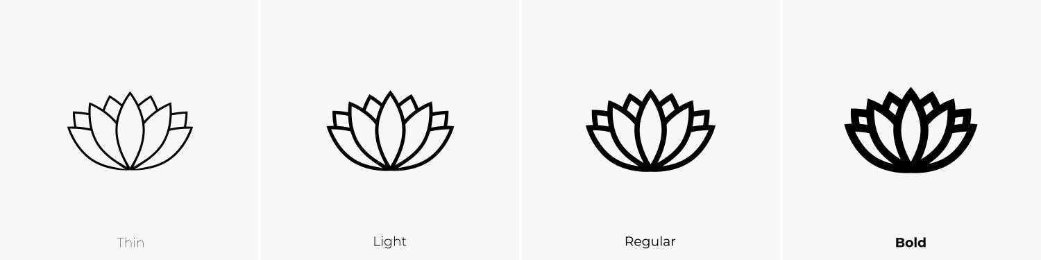 Hera icon thin light regular and bold style Vector Image