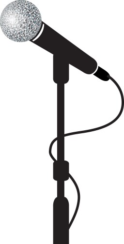 Retro microphone with stand Royalty Free Vector Image