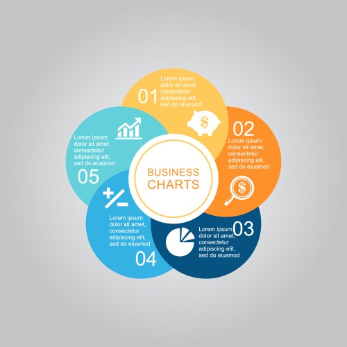 Business diagram circle Royalty Free Vector Image