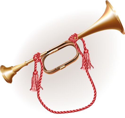 Traditional Hunting Horn Vector Image