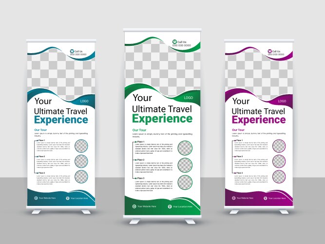 Travel rack card design template Royalty Free Vector Image