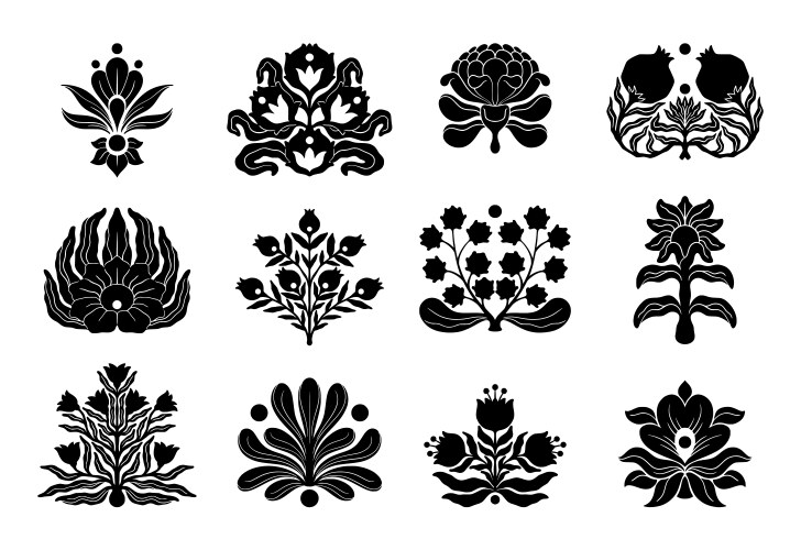 Indian boarder mughal motif flourish ornament Vector Image