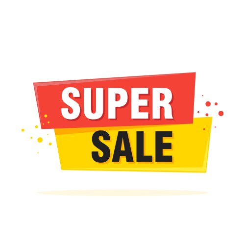 super sale special offer banner vector image