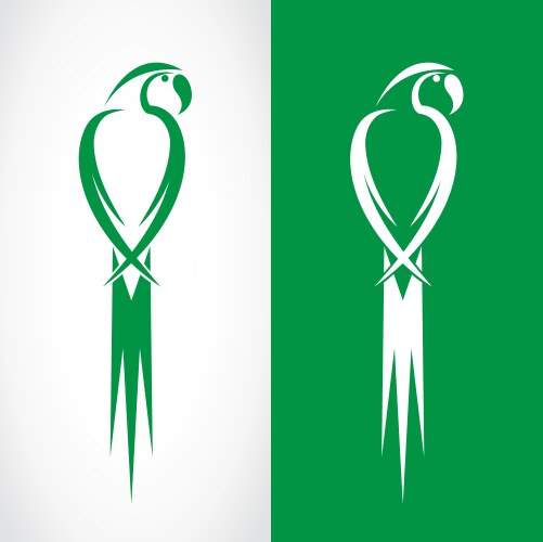 Green parrot lovebird Royalty Free Vector Image