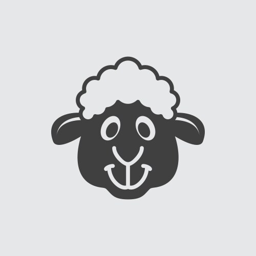 Cartoon funny sheep posing isolated Royalty Free Vector
