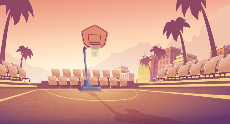 Street basketball court outdoor stadium vector image