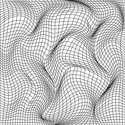 Abstract deformation of grid template vector image