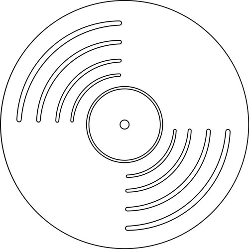 Vinyl Record - Flat Icon Royalty Free Vector Image