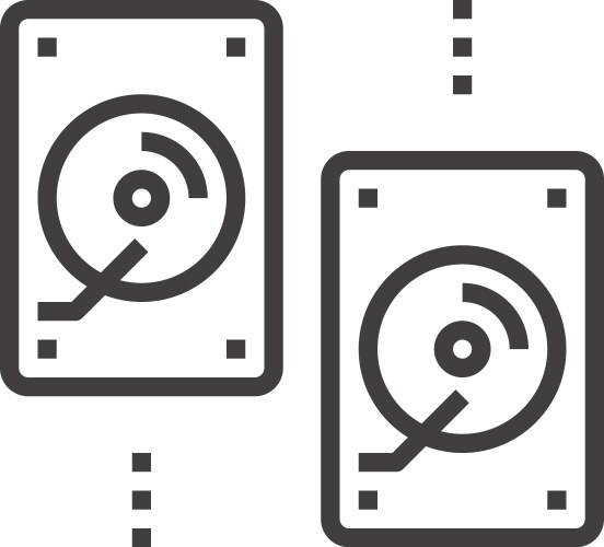 Backup and recovery flat line web icon vector image