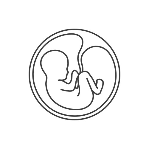 Woman jacket icon line Royalty Free Vector Image
