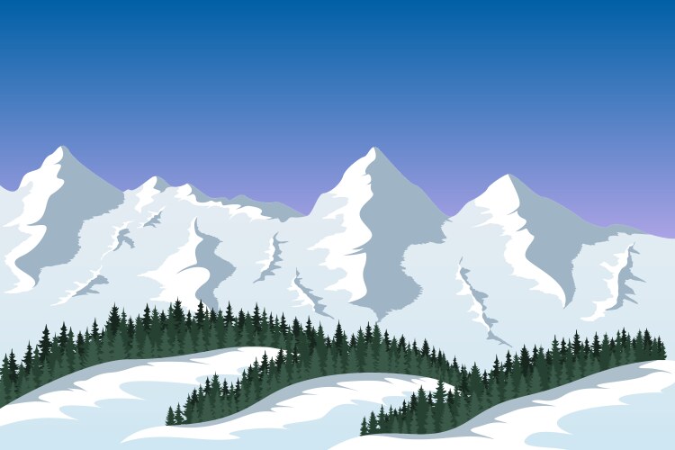 Mountain range landscape Royalty Free Vector Image