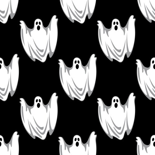 Halloween ghost seamless pattern Royalty Free Vector Image