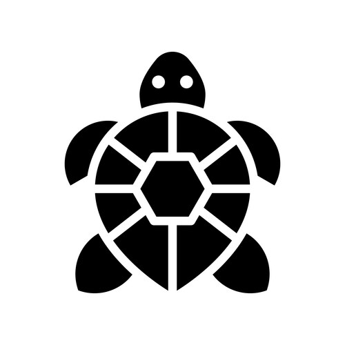 Tropical turtle shell with a scenic beach and sky – Royalty-Free Vector ...