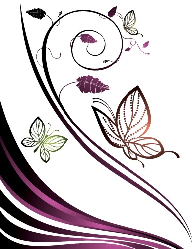 butterflies vector image