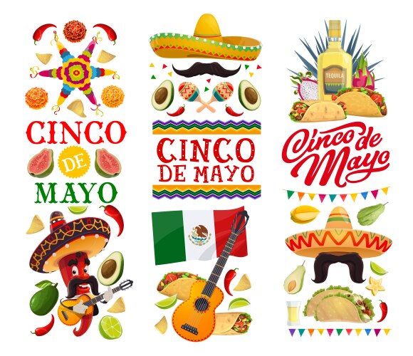 Cinco de Mayo Fiesta Banners Vector Image