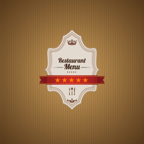 Restaurant menu wooden frame break Royalty Free Vector Image