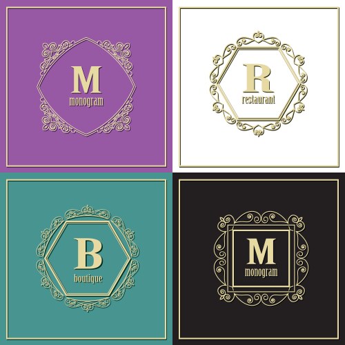 Golden crown monogram initial logo letter b Vector Image