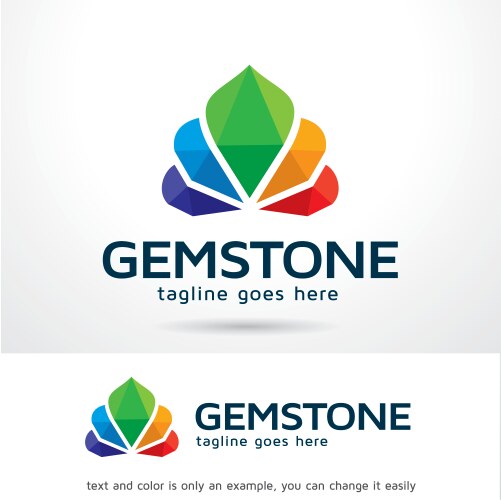 gemstone logo template vector image vector image