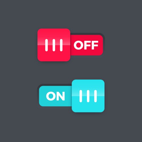 On Off Slider Mobile Ui Toggle Vector Images (over 950)