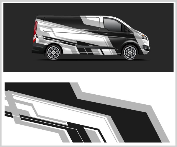 Car Wrap Graphics & Race Vehicle Vinyls Vector Image