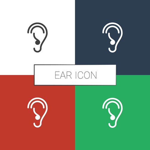Ear icon (33743096) – Free Vector | VectorStock