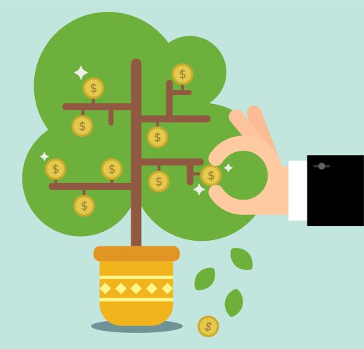 Family Money Tree Example Plant the family tree Royalty Free Vector Image