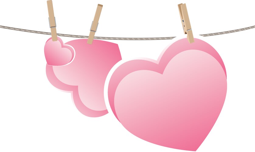 heart on rope vector image vector image