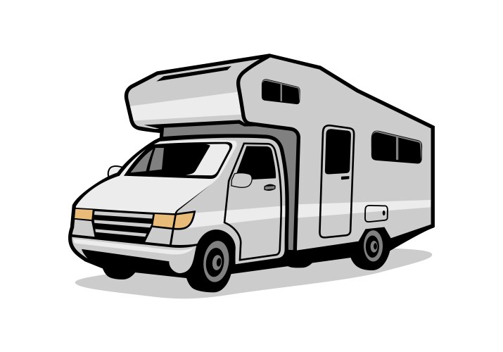 Rv recreational vehicle design vector image