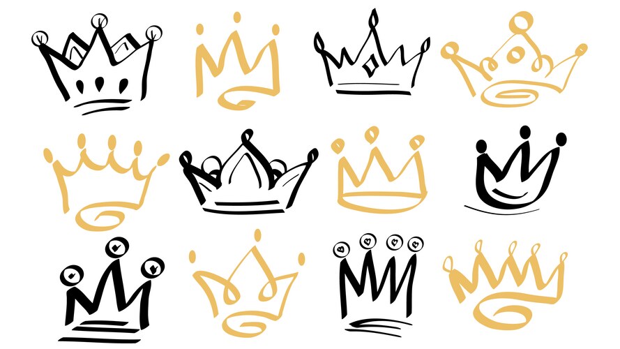Doodle Crown Sketch Vector Image