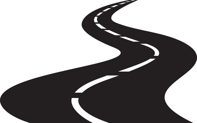 Winding road isolated Royalty Free Vector Image
