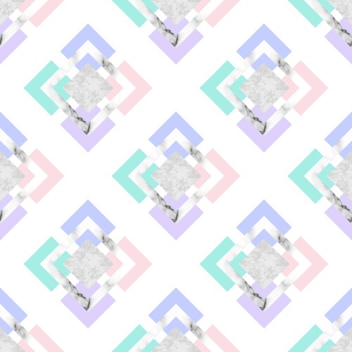 Trendy seamless pattern with geometric elements vector image