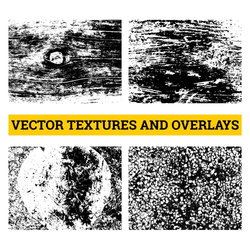 Set grunge textures with pencil pen scribble Vector Image