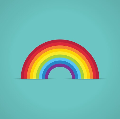 Rainbow with clouds Royalty Free Vector Image - VectorStock