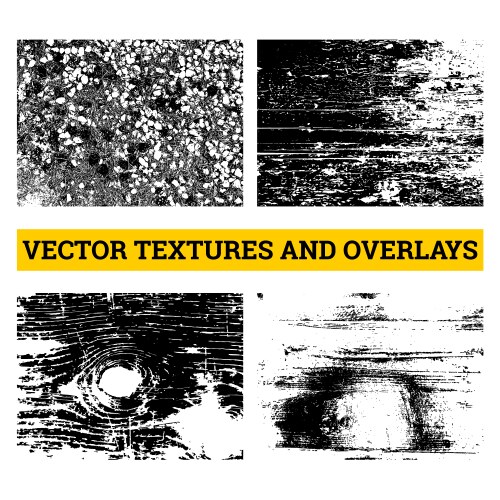 Set grunge textures with pencil pen scribble Vector Image