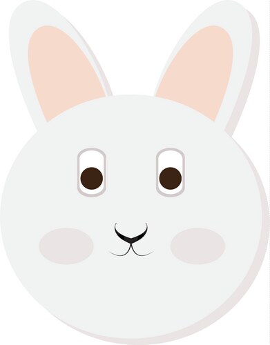 Simple Rabbit Face Vector Isolated Rabbit Face – Royalty-Free Vector | VectorStock