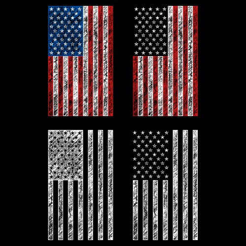 Grunge usa flag set design Vector Image
