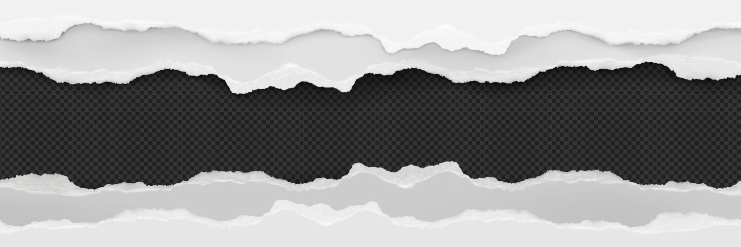 realistic uneven edges of torn paper vector