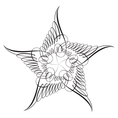 Mandala swirl seamless background black line Vector Image